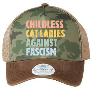 Childless Cat Ladies Against Fascism Kamala Harris 2024 Legacy Tie Dye Trucker Hat