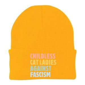 Childless Cat Ladies Against Fascism Kamala Harris 2024 Knit Cap Winter Beanie