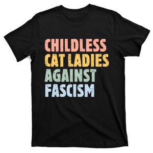 Childless Cat Ladies Against Fascism Kamala Harris 2024 T-Shirt