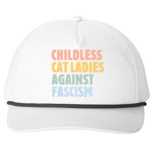 Childless Cat Ladies Against Fascism Kamala Harris 2024 Snapback Five-Panel Rope Hat