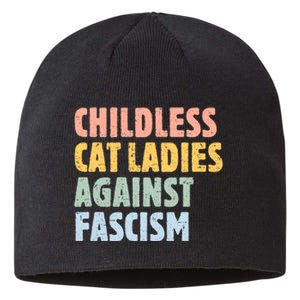 Childless Cat Ladies Against Fascism Kamala Harris 2024 Sustainable Beanie