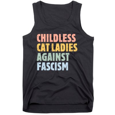 Childless Cat Ladies Against Fascism Kamala Harris 2024 Tank Top