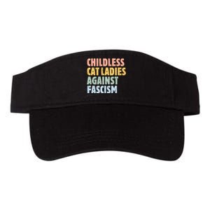 Childless Cat Ladies Against Fascism Kamala Harris 2024 Valucap Bio-Washed Visor