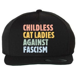 Childless Cat Ladies Against Fascism Kamala Harris 2024 Wool Snapback Cap