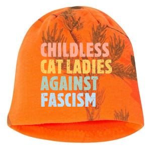 Childless Cat Ladies Against Fascism Kamala Harris 2024 Kati - Camo Knit Beanie