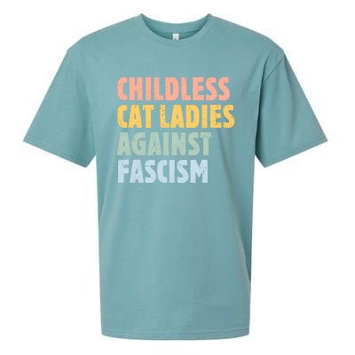 Childless Cat Ladies Against Fascism Kamala Harris 2024 Sueded Cloud Jersey T-Shirt