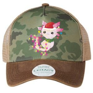 Cute Christmas Lights Axolotl Legacy Tie Dye Trucker Hat