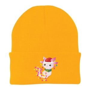 Cute Christmas Lights Axolotl Knit Cap Winter Beanie