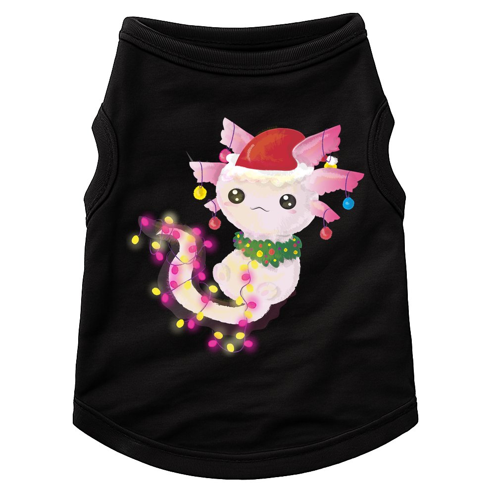 Cute Christmas Lights Axolotl Doggie Tank