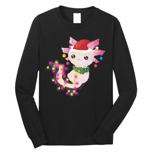 Cute Christmas Lights Axolotl Long Sleeve Shirt