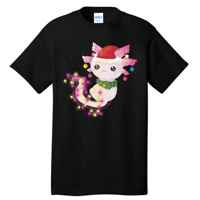 Cute Christmas Lights Axolotl Tall T-Shirt