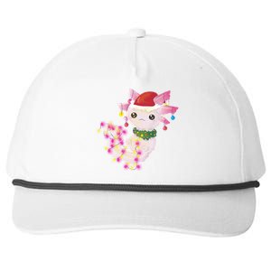 Cute Christmas Lights Axolotl Snapback Five-Panel Rope Hat