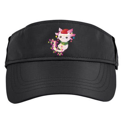 Cute Christmas Lights Axolotl Adult Drive Performance Visor