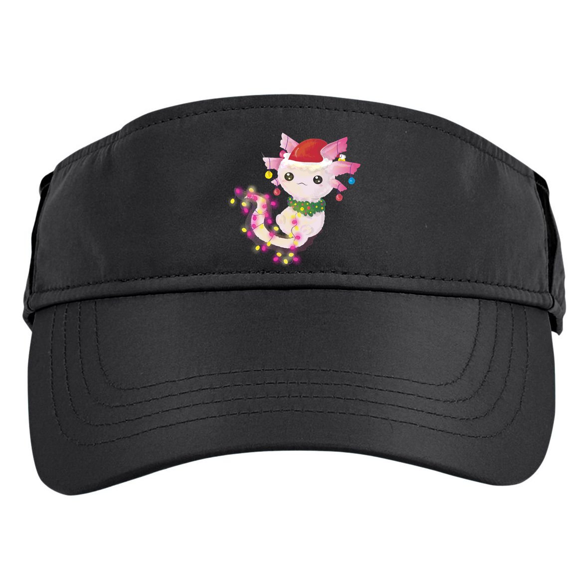 Cute Christmas Lights Axolotl Adult Drive Performance Visor