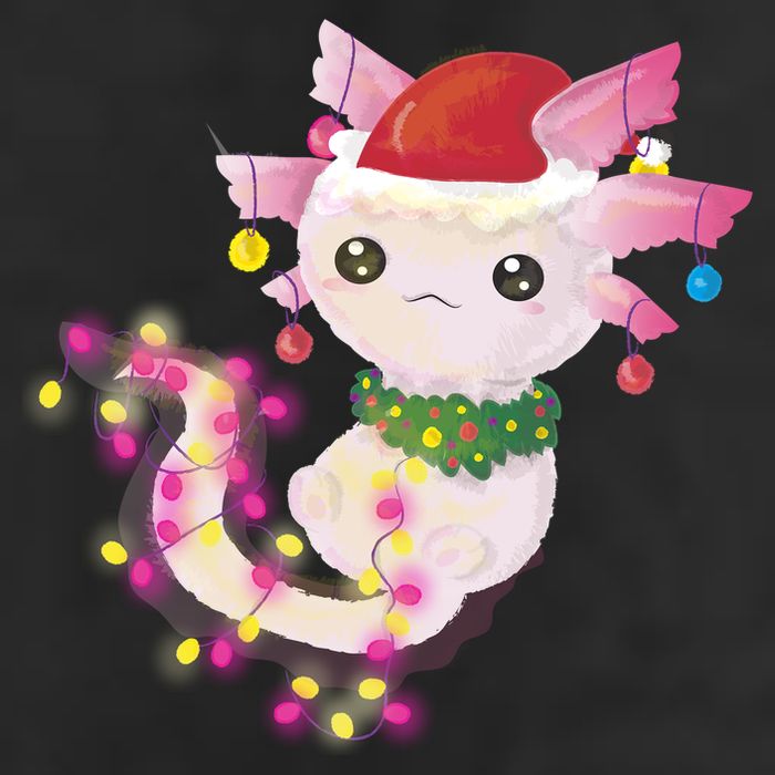 Cute Christmas Lights Axolotl Adult Drive Performance Visor