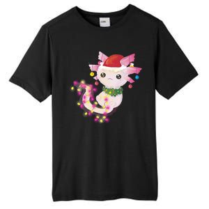 Cute Christmas Lights Axolotl Tall Fusion ChromaSoft Performance T-Shirt