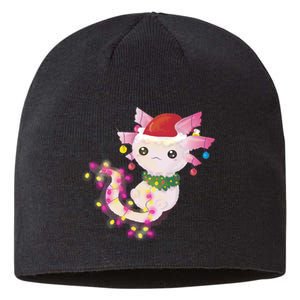 Cute Christmas Lights Axolotl Sustainable Beanie