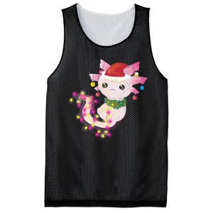 Cute Christmas Lights Axolotl Mesh Reversible Basketball Jersey Tank