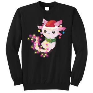 Cute Christmas Lights Axolotl Tall Sweatshirt