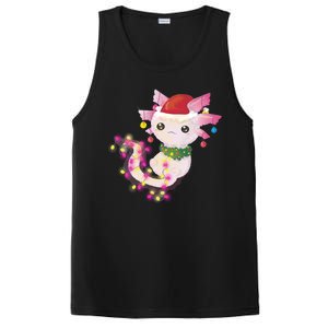 Cute Christmas Lights Axolotl PosiCharge Competitor Tank