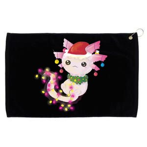 Cute Christmas Lights Axolotl Grommeted Golf Towel