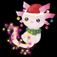 Cute Christmas Lights Axolotl Womens T-Shirt