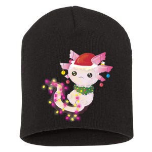 Cute Christmas Lights Axolotl Short Acrylic Beanie