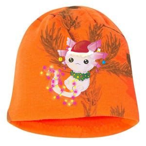 Cute Christmas Lights Axolotl Kati - Camo Knit Beanie