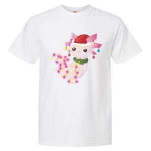 Cute Christmas Lights Axolotl Garment-Dyed Heavyweight T-Shirt