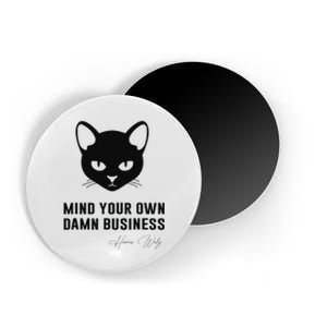 Childless Cat Lady Mind Your Own Dmn Business Kamala Walz Magnet