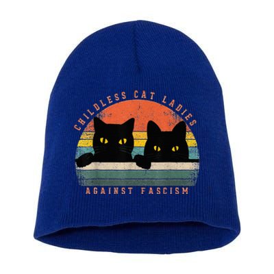 Childless Cat Ladies Against Fascism Short Acrylic Beanie