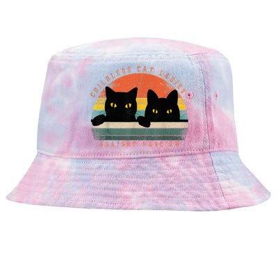 Childless Cat Ladies Against Fascism Tie-Dyed Bucket Hat