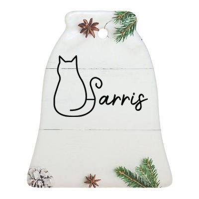 Childless Cat Lady For Kamala Harris Ceramic Bell Ornament