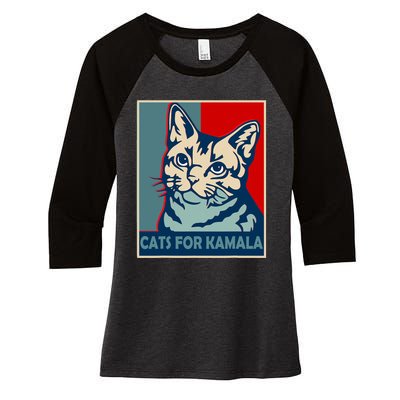 Childless Cat Lady Is Voting Kamala Harris President 2024 Women's Tri-Blend 3/4-Sleeve Raglan Shirt