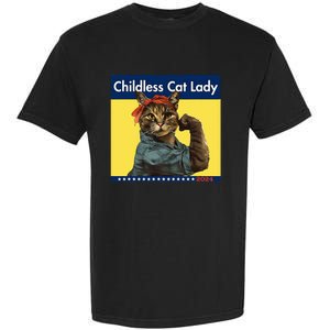 Childless Cat Lady Is Voting Election 2024 Usa Garment-Dyed Heavyweight T-Shirt