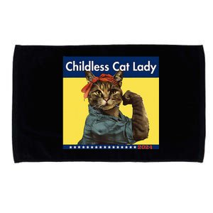 Childless Cat Lady Is Voting Election 2024 Usa Microfiber Hand Towel