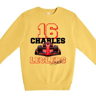 Cool Charles Leclerc 16 F1 Racing Premium Crewneck Sweatshirt