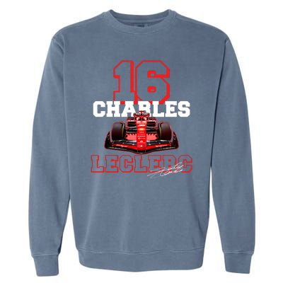 Cool Charles Leclerc 16 F1 Racing Garment-Dyed Sweatshirt