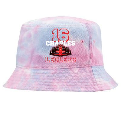 Cool Charles Leclerc 16 F1 Racing Tie-Dyed Bucket Hat