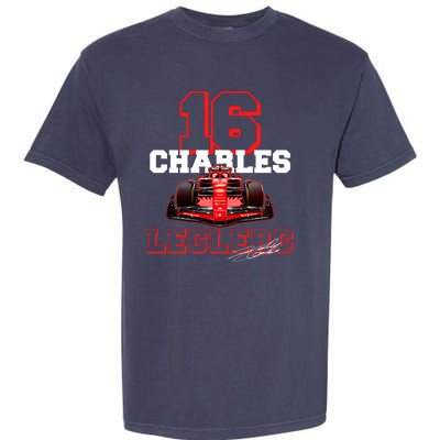 Cool Charles Leclerc 16 F1 Racing Garment-Dyed Heavyweight T-Shirt