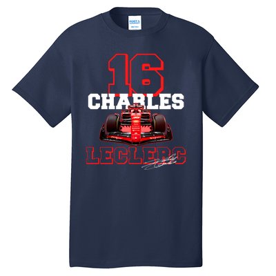 Cool Charles Leclerc 16 F1 Racing Tall T-Shirt