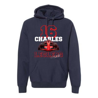 Cool Charles Leclerc 16 F1 Racing Premium Hoodie