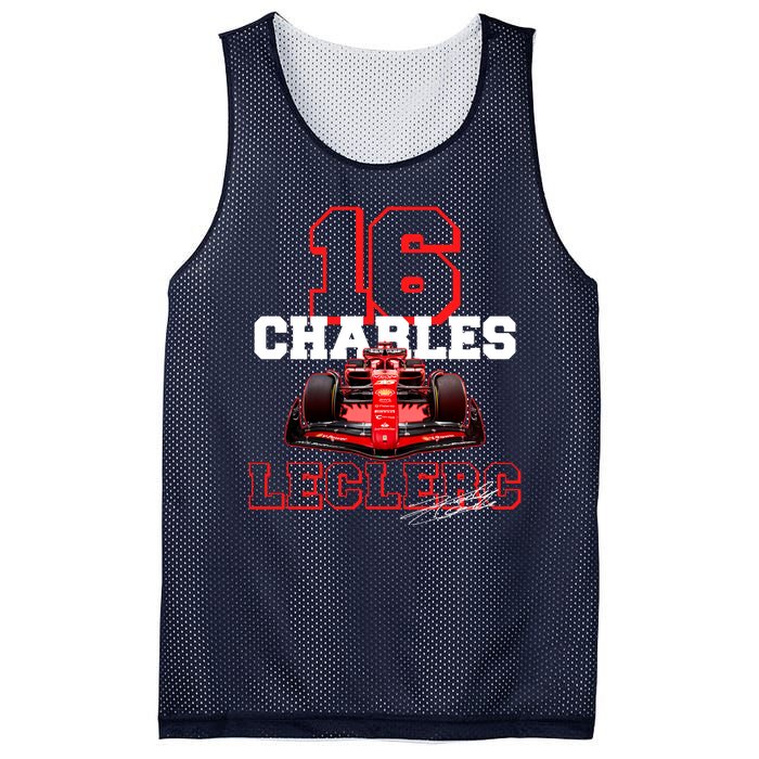 Cool Charles Leclerc 16 F1 Racing Mesh Reversible Basketball Jersey Tank