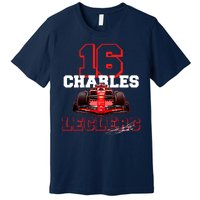 Cool Charles Leclerc 16 F1 Racing Premium T-Shirt