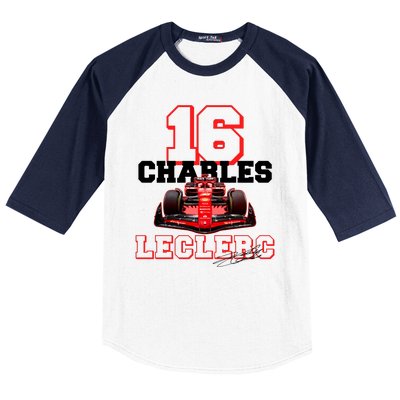 Cool Charles Leclerc 16 F1 Racing Baseball Sleeve Shirt