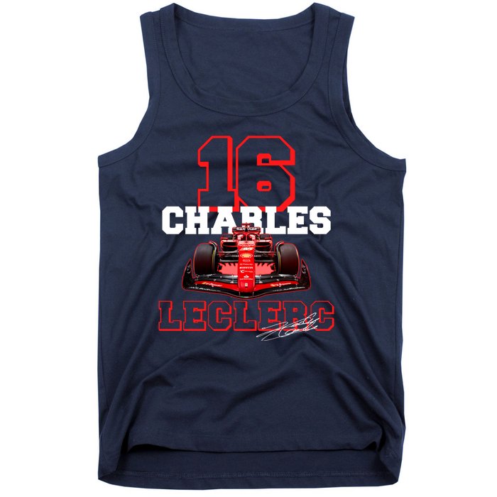 Cool Charles Leclerc 16 F1 Racing Tank Top