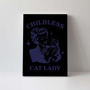 Childless Cat Lady Kamala 2024 Harris Feminist Women Rights Gift Canvas