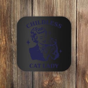 Childless Cat Lady Kamala 2024 Harris Feminist Women Rights Gift Coaster