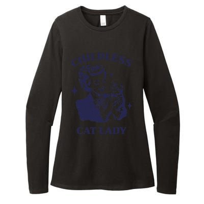 Childless Cat Lady Kamala 2024 Harris Feminist Women Rights Gift Womens CVC Long Sleeve Shirt