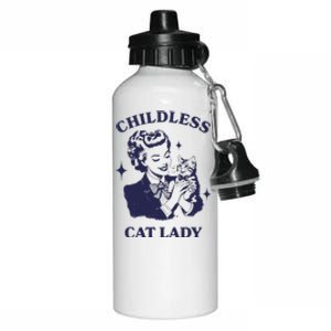 Childless Cat Lady Kamala 2024 Harris Feminist Women Rights Gift Aluminum Water Bottle